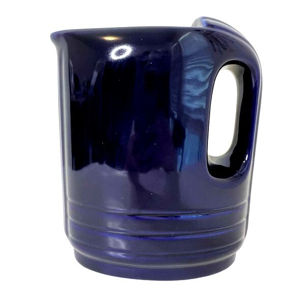 Hall China Hercules Pitcher Westinghouse Refrigerator Jug Cobalt Blue Vtg 1930 - Picture 1 of 7
